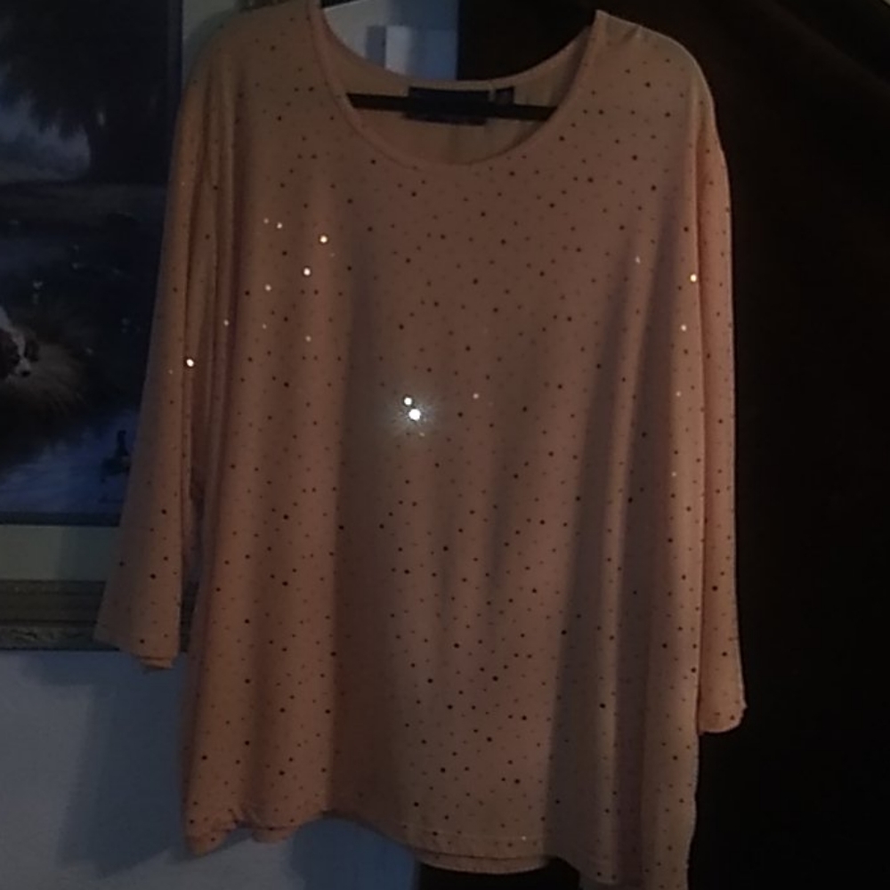 Susan Graver top size 3X beautiful peach color